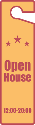 Custom Door Hangers for Open House Star