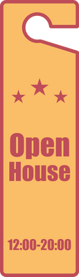 Custom Door Hangers for Open House Star