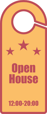 Custom Door Hangers for Open House Star