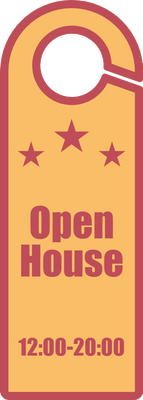 Custom Door Hangers for Open House Star
