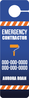 Custom Door Hangers for Emergency Contractor