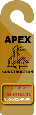 Custom Door Hangers for Apex Construction