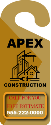Custom Door Hangers for Apex Construction