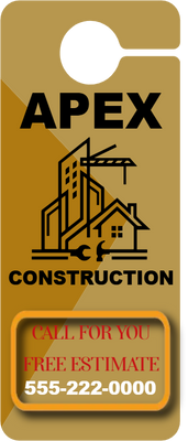 Custom Door Hangers for Apex Construction