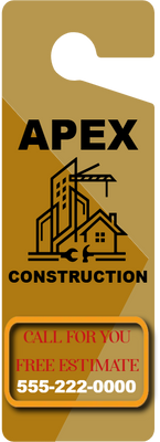 Custom Door Hangers for Apex Construction