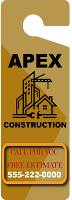 Custom Door Hangers for Apex Construction