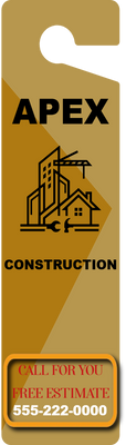 Custom Door Hangers for Apex Construction