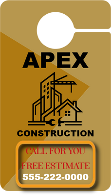 Custom Door Hangers for Apex Construction