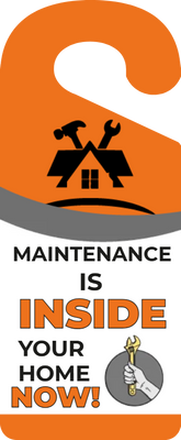 Custom Door Hangers Multiple Sizes for Maintenance