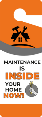 Custom Door Hangers Multiple Sizes for Maintenance
