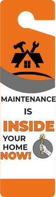 Custom Door Hangers Multiple Sizes for Maintenance