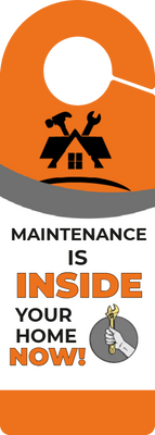 Custom Door Hangers Multiple Sizes for Maintenance