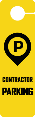 Custom Door Hangers for Contractor Parking