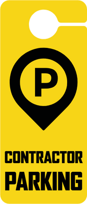 Custom Door Hangers for Contractor Parking