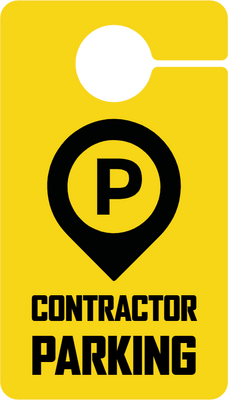 Custom Door Hangers for Contractor Parking