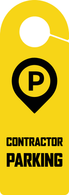 Custom Door Hangers for Contractor Parking