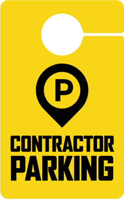Custom Door Hangers for Contractor Parking