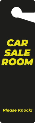 Custom Door Hangers For Car Sale Room