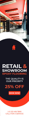Custom Outdoor Yard Signs Multiple Sizes Retail & Showroom Epoxy Flooring