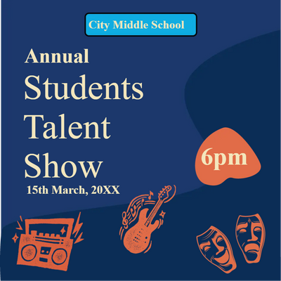 Custom Outdoor Yard Signs Multiple Sizes Students Talent Show