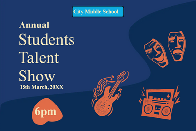 Custom Outdoor Yard Signs Multiple Sizes Students Talent Show