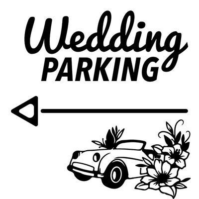 Custom Outdoor Yard Signs Multiple Sizes Wedding Parking