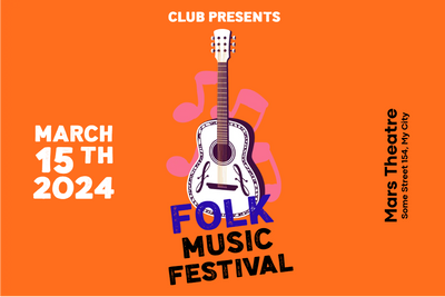 Custom Outdoor Yard Signs Multiple Sizes Folk Music Festival