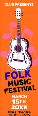 Custom Outdoor Yard Signs Multiple Sizes Folk Music Festival