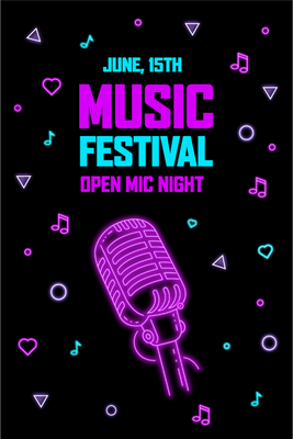 Custom Outdoor Yard Signs Multiple Sizes Music Festival Night