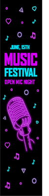Custom Outdoor Yard Signs Multiple Sizes Music Festival Night