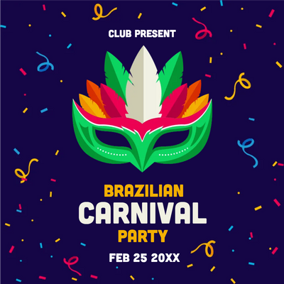 Custom Outdoor Yard Signs Multiple Sizes Brazilian Carnival Party