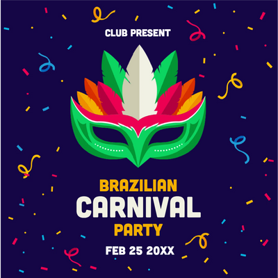 Custom Outdoor Yard Signs Multiple Sizes Brazilian Carnival Party