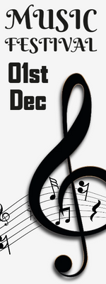 Custom Outdoor Yard Signs Multiple Sizes December Music Festival