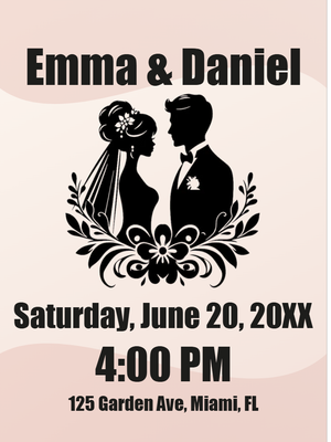 Custom Outdoor Foam Board Signs Emma & Daniel