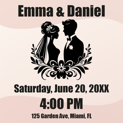 Custom Outdoor Foam Board Signs Emma & Daniel