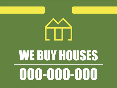 Custom Outdoor Yard Signs Multiple Sizes We Buy Houses