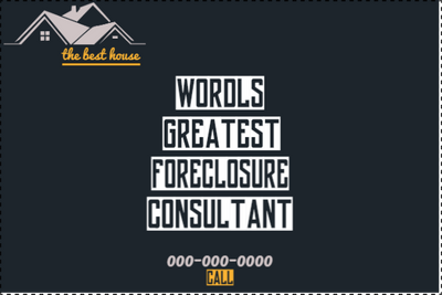 Custom Outdoor Yard Signs Multiple Sizes Foreclosure Consultant