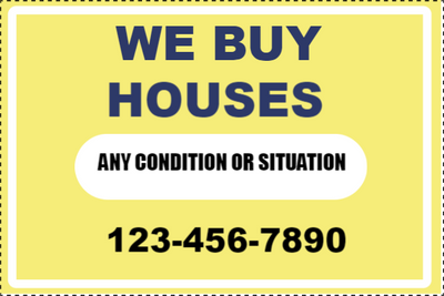 Custom Outdoor Yard Signs Multiple Sizes We Buy Houses