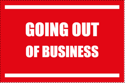 Custom Outdoor Yard Signs Multiple Sizes Going Out Of Business