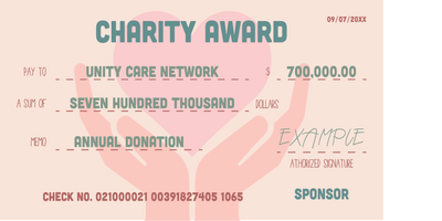 Custom Giant Check Multiple Sizes Charity Award