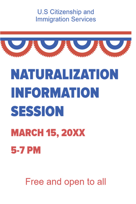 Custom Outdoor Yard Signs Multiple Sizes Naturalization Information Session
