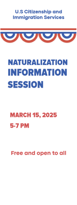 Custom Outdoor Yard Signs Multiple Sizes Naturalization Information Session