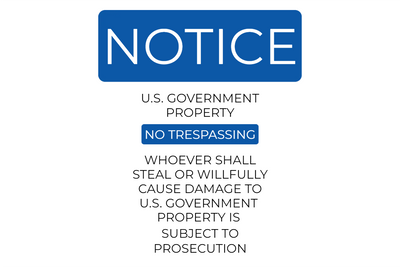 Custom Outdoor Yard Signs Multiple Sizes Notice Government Property