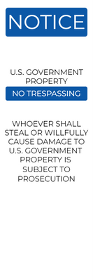 Custom Outdoor Yard Signs Multiple Sizes Notice Government Property