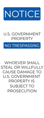Custom Outdoor Yard Signs Multiple Sizes Notice Government Property