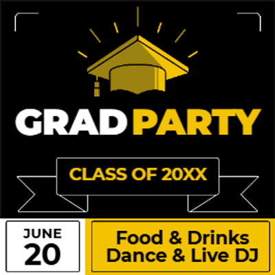 Custom Outdoor Yard Signs Multiple Sizes Graduation Party