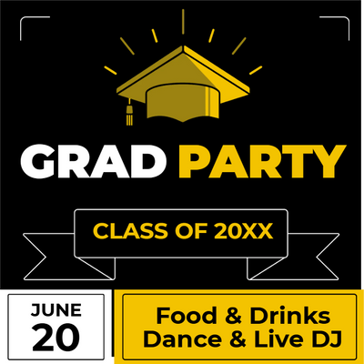 Custom Outdoor Yard Signs Multiple Sizes Graduation Party