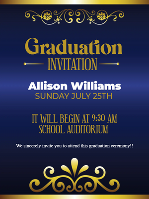 Custom Outdoor Yard Signs Multiple Sizes Graduation Invitation