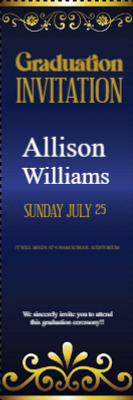 Custom Outdoor Yard Signs Multiple Sizes Graduation Invitation