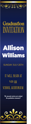 Custom Outdoor Yard Signs Multiple Sizes Graduation Invitation